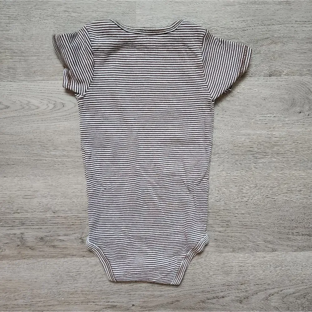 Carter's Boy's Infant Short Sleeve Striped Button Closure Bodysuit 18 Months 18M